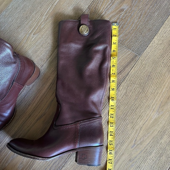 GUCCI Hysteria Accent Pebbled Leather Riding Boot in Brown - Picture 15 of 17